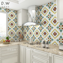  Nordic small tiles Kitchen balcony tiles American bar Courtyard Bathroom 200x200 tiles Wall and floor tiles