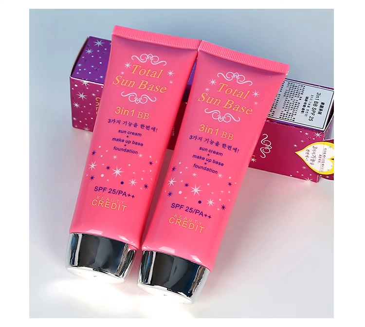 TotalSunBase Cam kết đẹp BB ​​Cream 60ml 3in1 Kem che khuyết điểm cách ly tự nhiên 3 trong một bb cream chống nắng