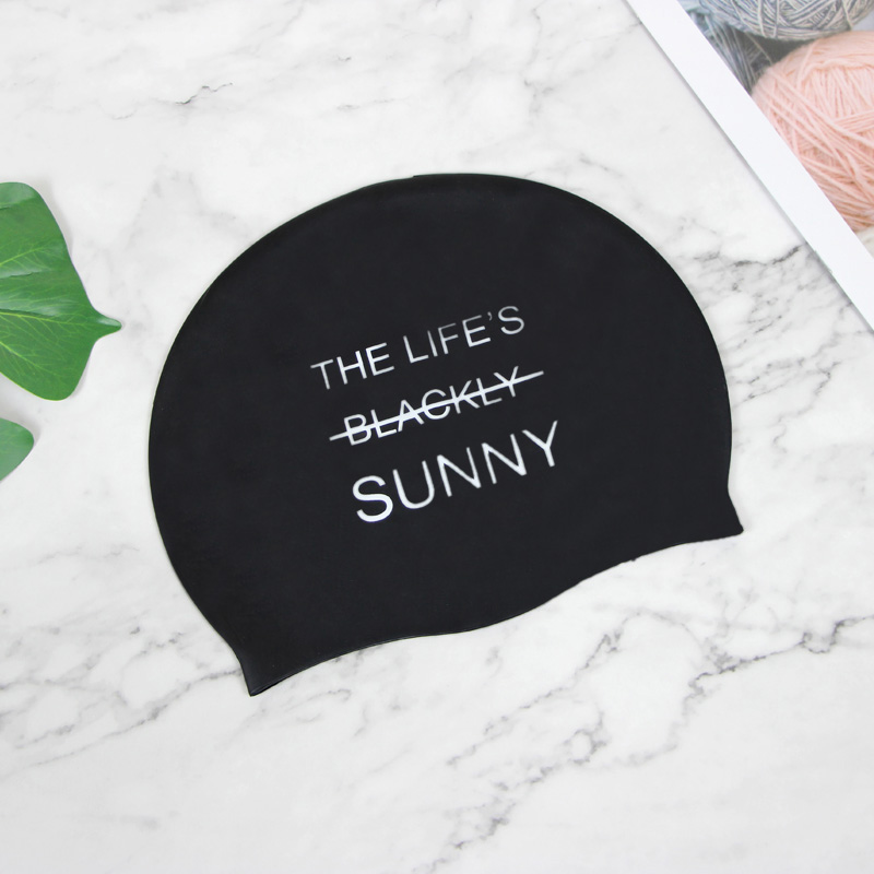 INS gió mát nhẹ silicone lông tai dài mũ bơi không thấm nước nam và nữ mũ bơi 	mũ bơi biển