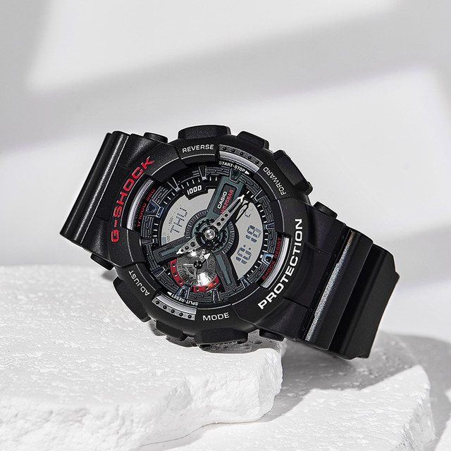 Casio Watch Men's Black Warrior G-Shock Waterproof Sports Couple Watch Ga-110-1A