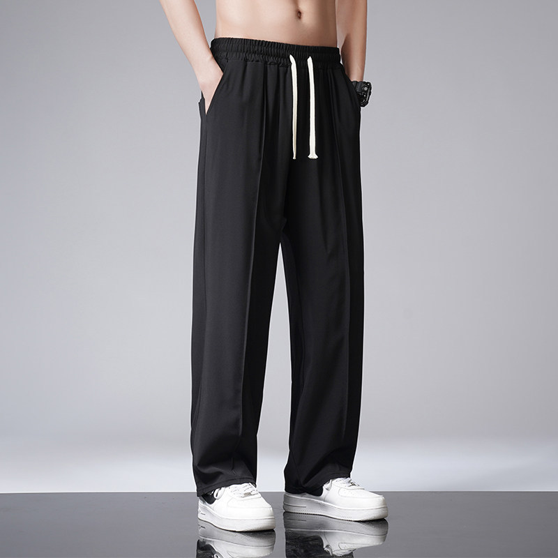 2026 High School Entrance Exam Silent Security Check-Friendly Pants for Men, Summer Ice Silk Pants, Non-Magnetic, Non-Iron, Non-Metallic Casual Pants