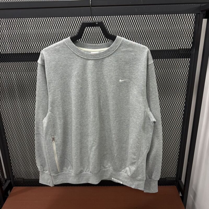 Authentic Nike Men's Spring and Autumn Knitted Round-Neck Embroidered Casual Sports Sweatshirt Dq5821-063