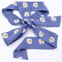 Silk band Decorative Matching Dress Small Daisy Silk Scarf Knotted Fabric Belt Waist Chain Women Knotted Trousers With Accessories Bag Decorative Strap