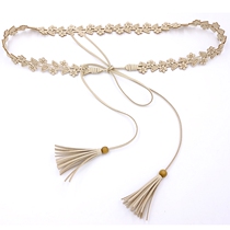 Ultra one thousand carved waist chain with female fine decoration one-piece dress rope knotted strap fine waist chain Fashion brief