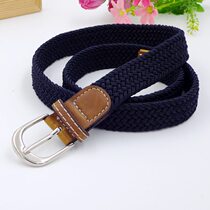 Trendy Lady 2 5cm tightness strap 100 lap braided canvas with fine style Fashion Woman Pin Button Elastic Pants Belt