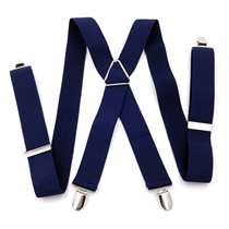 3 5cm Mens braces X-shaped four-clips Western pants braces Fat Man 4 clips powerful button elastic hanging pants with tightness