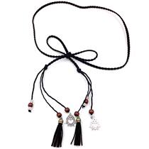 Skirt belt Womens fine accessories Wild sweater dress Fashion simple decorative waist chain Pure hand woven waist rope