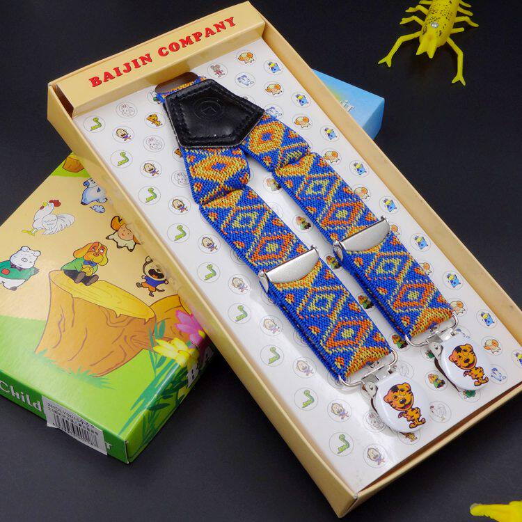 Baby hanging pants with children braces clip adjustable baby braces clip cotton pants cartoon harness striped hanging pants strap-Taobao