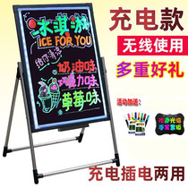 LED fluorescent board advertising board shimmering light billboard electronic screen publicity display board display board stall night market blackboard