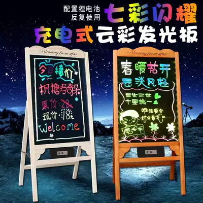 LED fluorescent board advertising board luminous small blackboard rechargeable electronic display board shop with commercial billboard flash