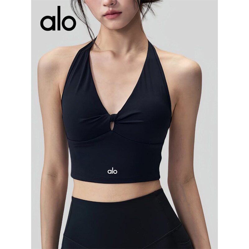 Aio Halter Neck Yoga Vest All-In-One Thin Strap Pilates Professional Fitness Vest Medium-Intensity Sports Vest