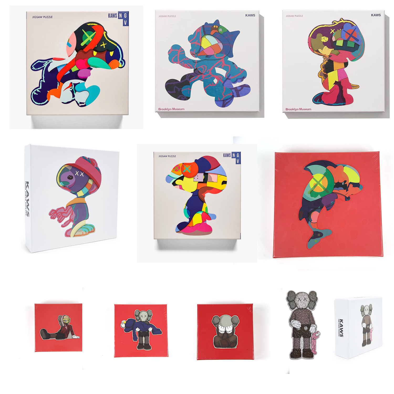 Ready-to-ship kaws x moma full series puzzles: snoopy melbourne
