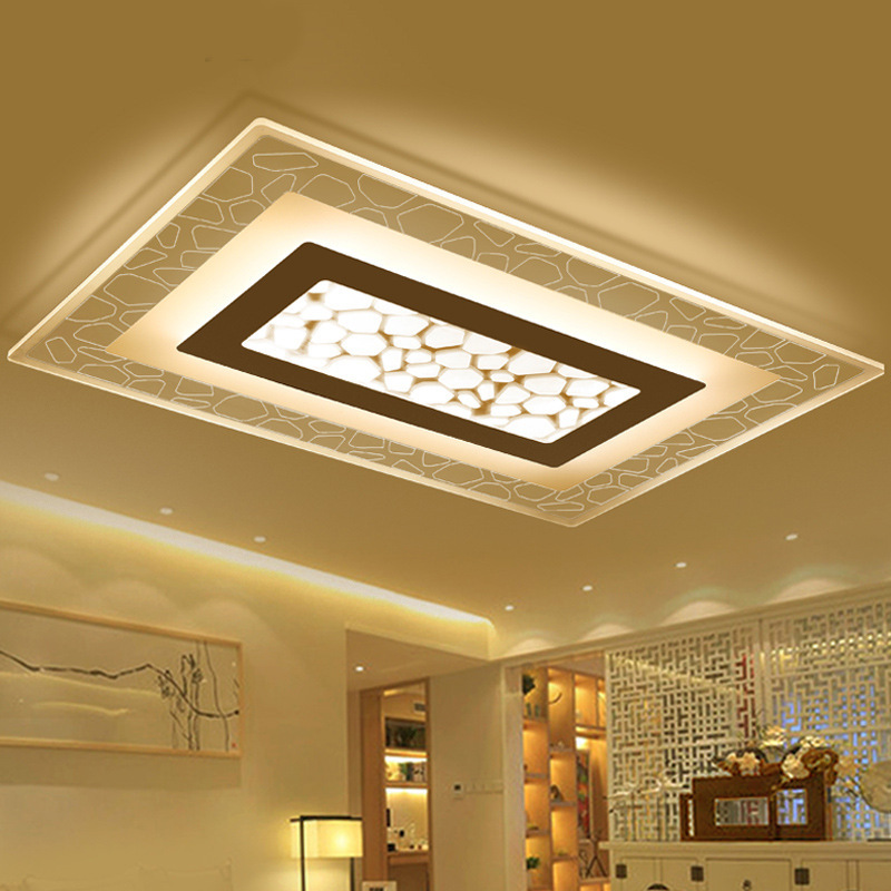 Zhongshan rectangular ultra-thin LED ceiling lamp Lights Atmospheric minimal bedroom library library restaurant lamp