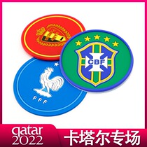 2022 World Cup football silicone cup cup team badge insulation mat home bowl cup creative fan gift souvenir