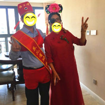 Burning fags red underpants Fire Guy Props Pickpocketing Hat Clothes Blame Funny Wedding Whole Gongan Mother-in-law Groan Party