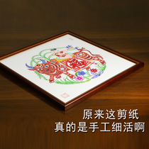 Yuxian paper-cut work finished handmade ox year paper-cut decorative painting ox year NAFU Chinese style gift to foreigners