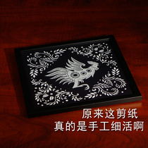 Cut paper customized design Chinese characteristics Ulxian cut paper drawing and making drawing room decoration painting handmade paper cutting and sending old out