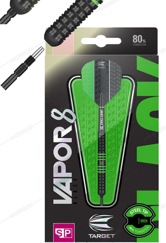 TARGET VAPOR8 BLACK SWISS đen 80% thép vonfram ren kim cứng phi tiêu 24/26 - Darts / Table football / Giải trí trong nhà