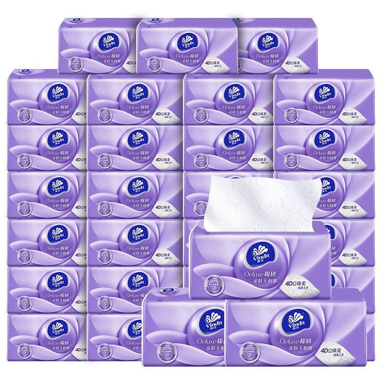 Wei.Da Portable 24-Pack Tissue Paper, One-Piece Dropshipping, Small Pack, Thickened Kitchen Napkins, Household Toilet Paper Sp