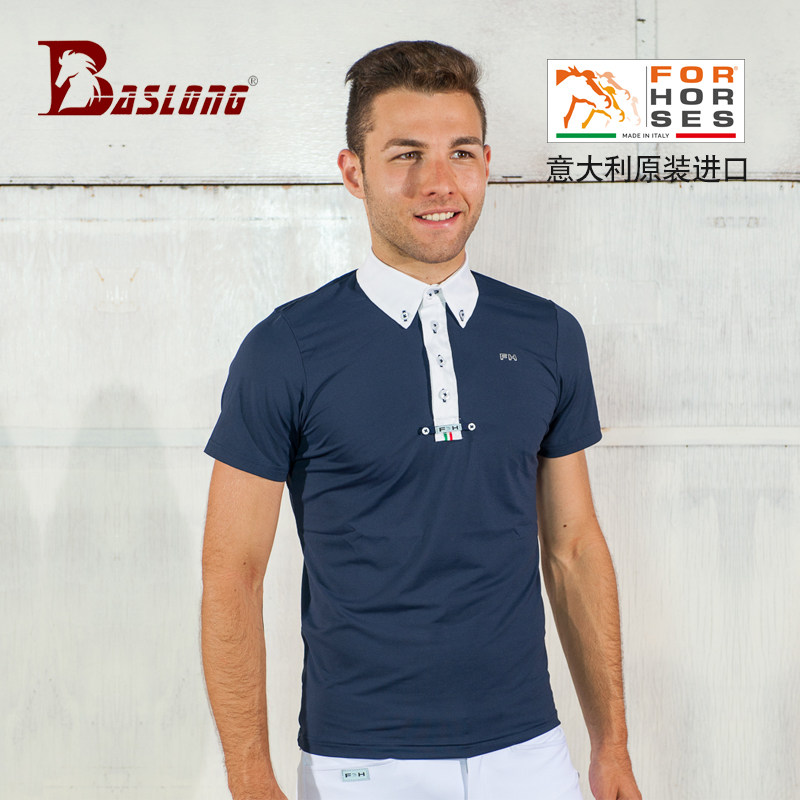 Italian ForHorses men's equestrian t-shirt short sleeve riding casual T-shirt short sleeve obstacle race T-shirt short sleeve