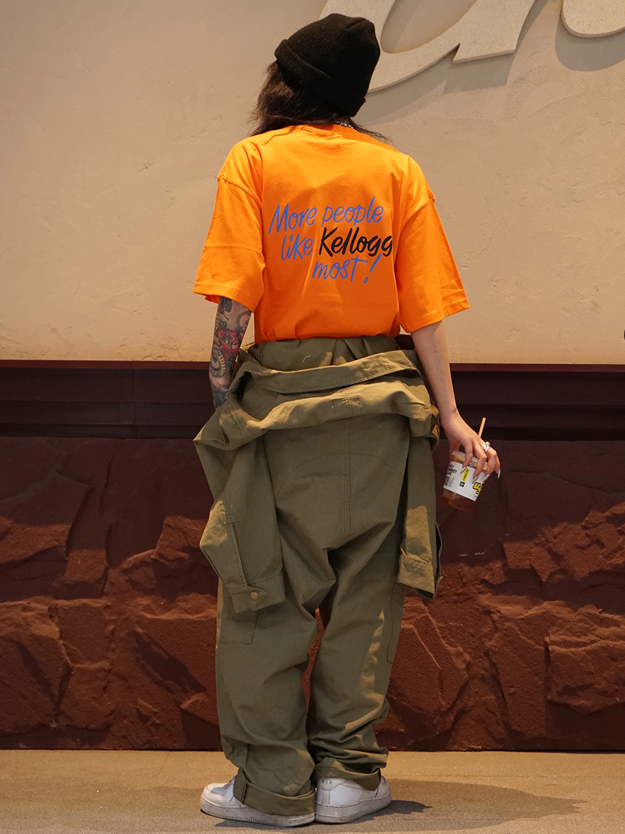 Gecko 日本のレトロなジャンプスーツ 大きなポケット付きジャンプスーツ デニムオーバーオール ドローストリング Ami Khaki トレンディなブランド ゆったり