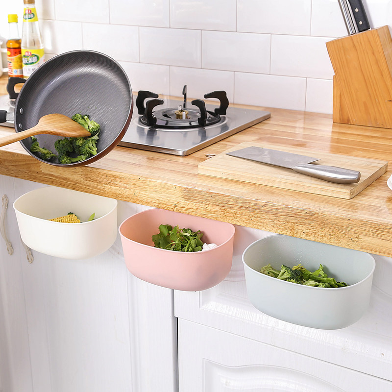 Rubbish Bins Kitchenette Closet Door cabinet door Hanging bins Home European style Hanging No Cover Plastic containing box bins