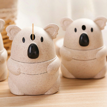 Cartoon Caulla toothpick cylinder hand press automatic creativity cute toothpick box home minimalist living-room toothpick tank portable