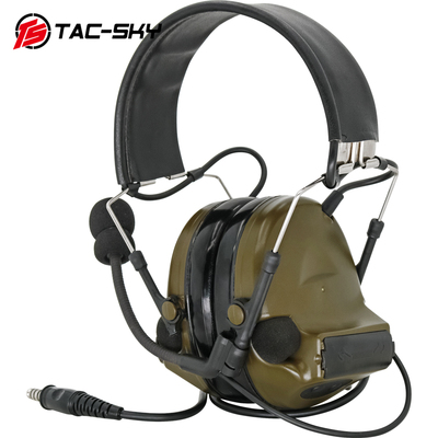 Тактические наушники TACTICAL-SKY с шумоподавлением, совместимые с наушниками с электронным звукоснимателем на чипе Comtac-II и C2.