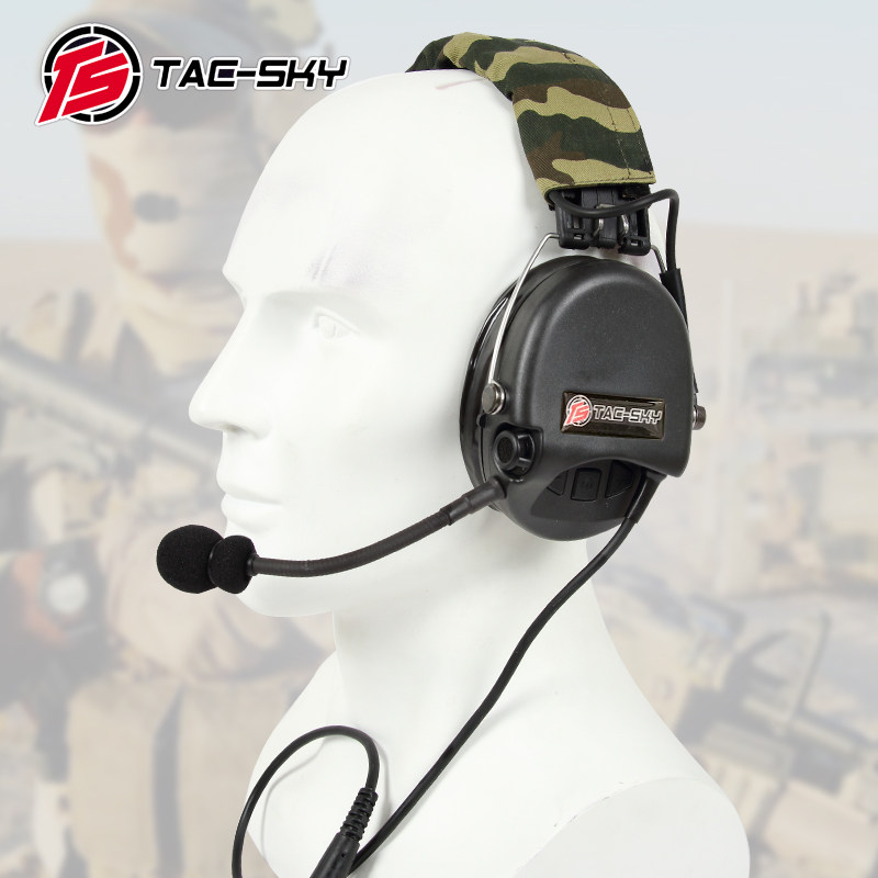 TAC-SKY TCI Liberator II head-mounted high-fit silicone ear sleeve noise reduction ten tone tactical headphones