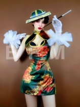 TT high-end nightclub bar singer djds dance team gogo Mid-Autumn Festival sexy cheongsam costumes