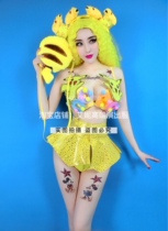 TT high-end nightclub bar singer djds dance team gogo Liuyi Pikachu cute three-piece costume