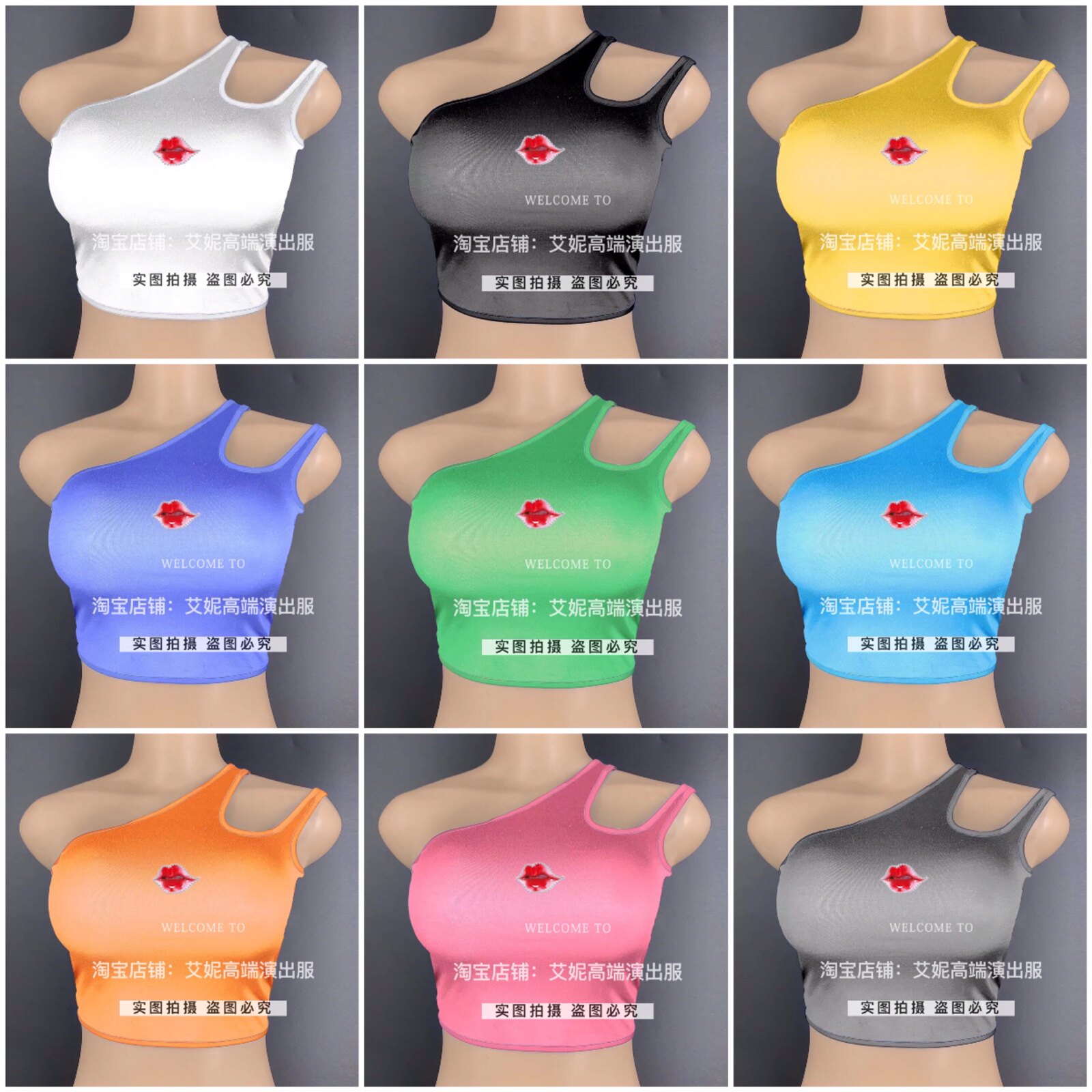 TT High-end Nightclub singer djds dance team gogo sexy beeps short hollow shoulder T-shirt