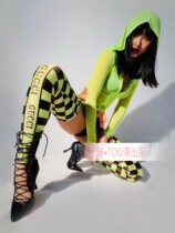 TT high-end party costumes 2019 nightclub fluorescent green sports tide GOGO DS costumes