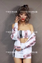 TT nightclub bar singer djds dance team gogo sports letters tube top bag hip skirt suit costume