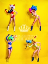 TT high-end nightclub bar singer djds dance team gogo singles day explosion head series split set