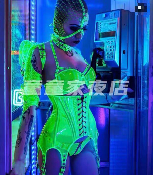 TT Nightclub Sexy Fluorescent Green Gogo Play Out of Interactive Popularity Night Shop Bar ds Out of Costume