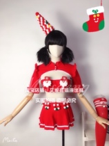 TT High-end Nightclub singer DJDs dance team gogo Christmas New Small Skirt Slide Set
