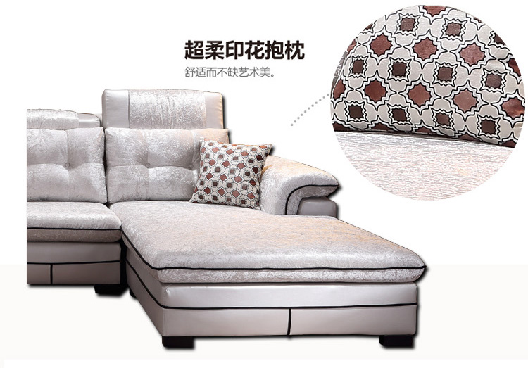 Ghế sofa góc cao cấp kết hợp sofa da kết hợp với vải thủ công sofa nhỏ sofa cỡ lớn Hefei - Ghế sô pha sopha giường