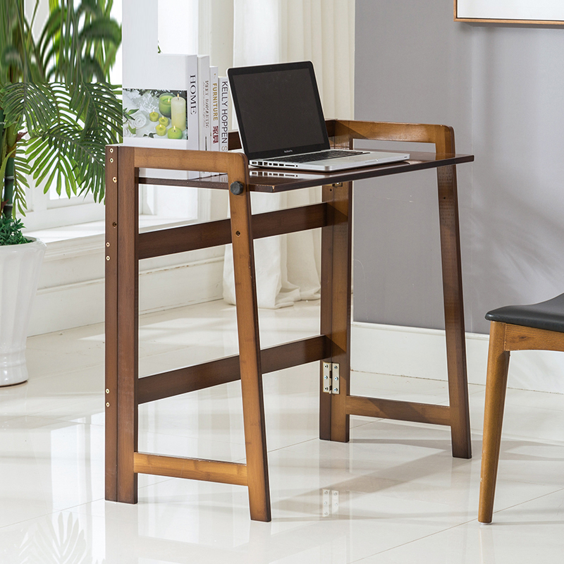 Bamboo-elegant Nan Nan Bamboo Desktop Modern Brief Dormitory Folding Computer Desk Writing Office Home Solid Wood Desk Table