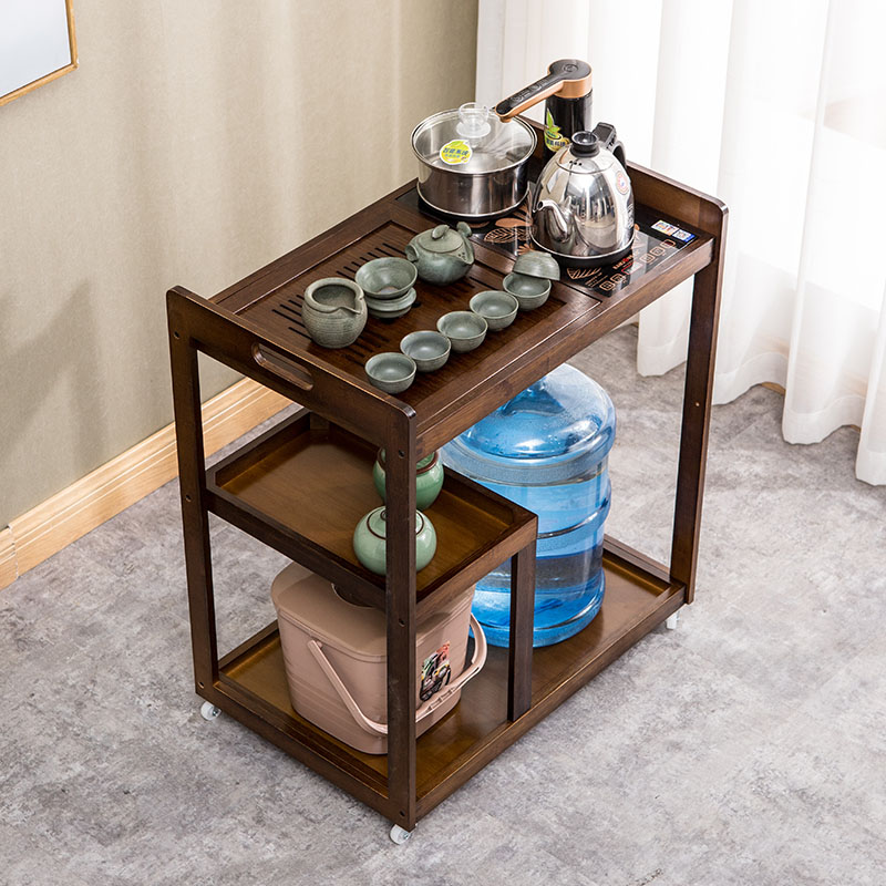 Nanzhu Tea frame small tea frame for modern multi-functional mobile living room household tea table cabinet