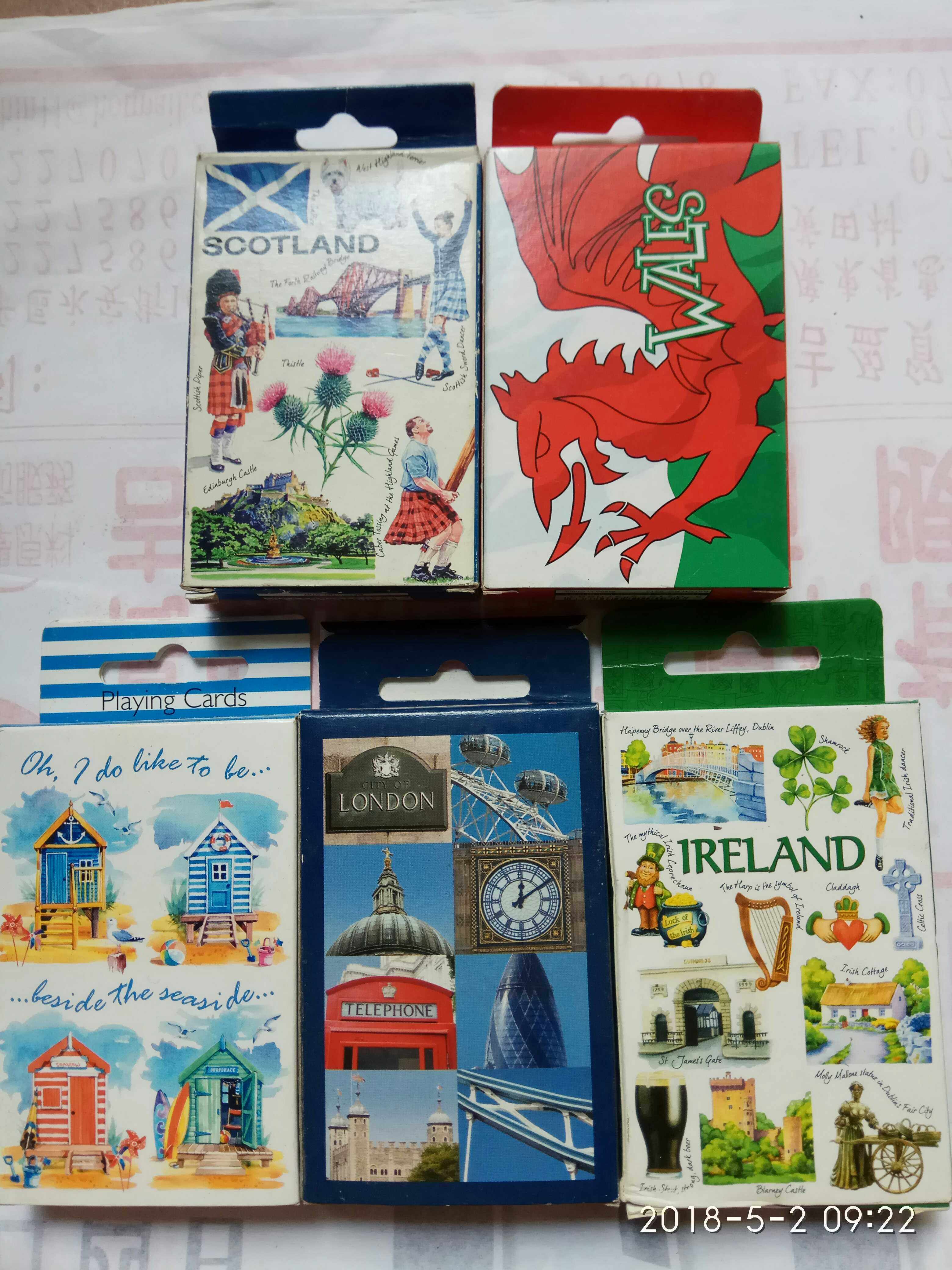 Foreign poker collection British London Scotland's Wales Poker Collection plastic cover poker