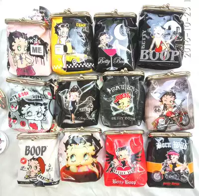 American Betty Boop women's bag Wallet coin purse card bag Retro nostalgic small cosmetic bag PVC bag