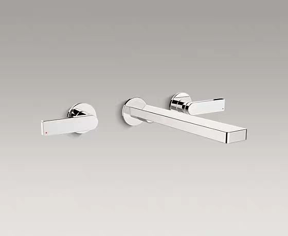 Kohler Dual-Handle Wall-Mounted Faucet K-73067T, Bosh Dual-Handle Wall-Mounted Basin Faucet, Valve Core Sold Separately