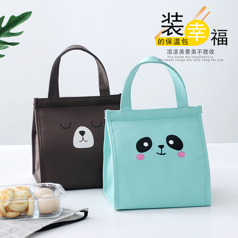 Cartoon Cute Refreshing Insulation Bag Handbag with portable bag Dining Portable Bag Women Outdoor Picnic Lunch Box Lunch Box Lunch