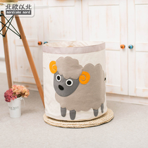 Fabric cartoon toy storage bucket childrens dirty clothes basket canvas bag dirty clothes storage laundry basket simple Nordic style