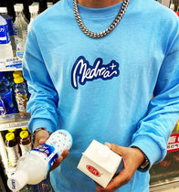 MEDRIA2021 Shut up North Carolina blue autumn new street print long-sleeved cotton sweater long-sleeved T-shirt