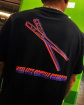 MEDRIA 2020 Vol. 1 splashdown oil painting T-shirt loose casual summer trend short sleeve purple round collar tee