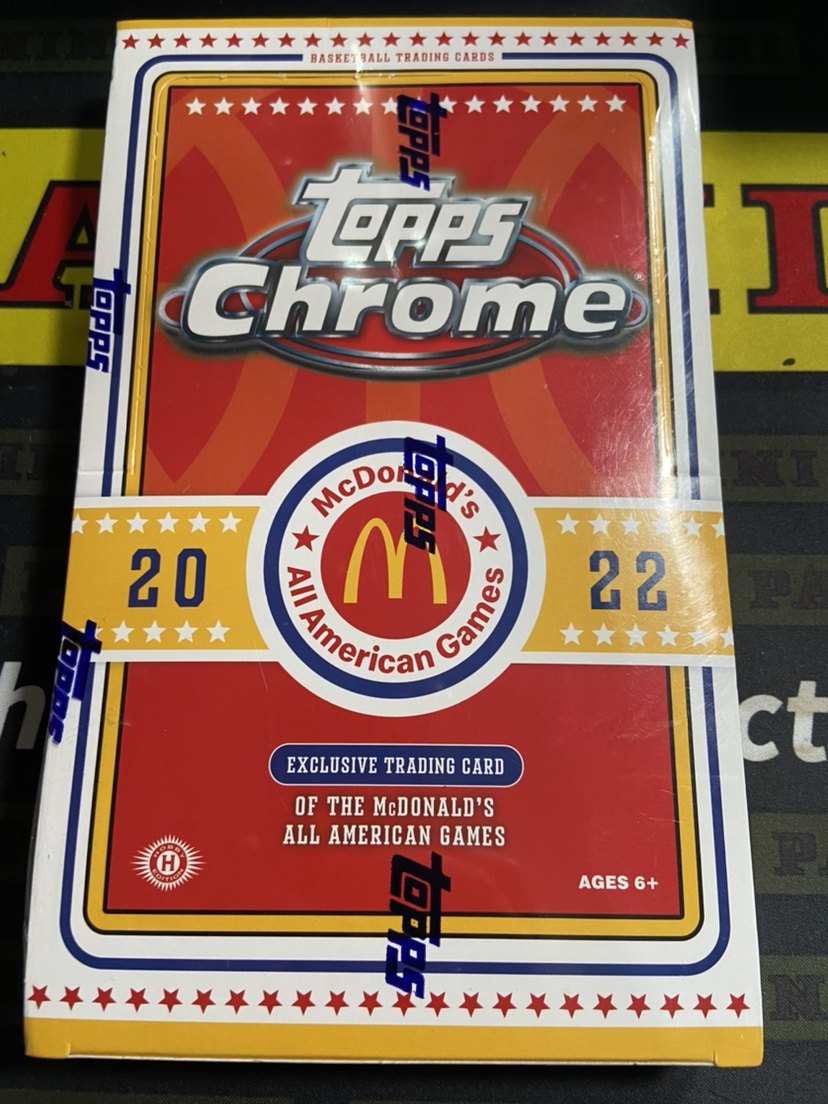 2022-23 topps chrome hobby McDonald's box 1 box 20 packs 1 pack 4 sheets