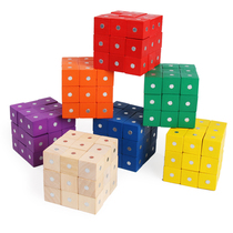 Magnet cube building blocks six-sided magnetism a group of 30 cognitive graphics learning tools building blocks solid geometry teaching aids
