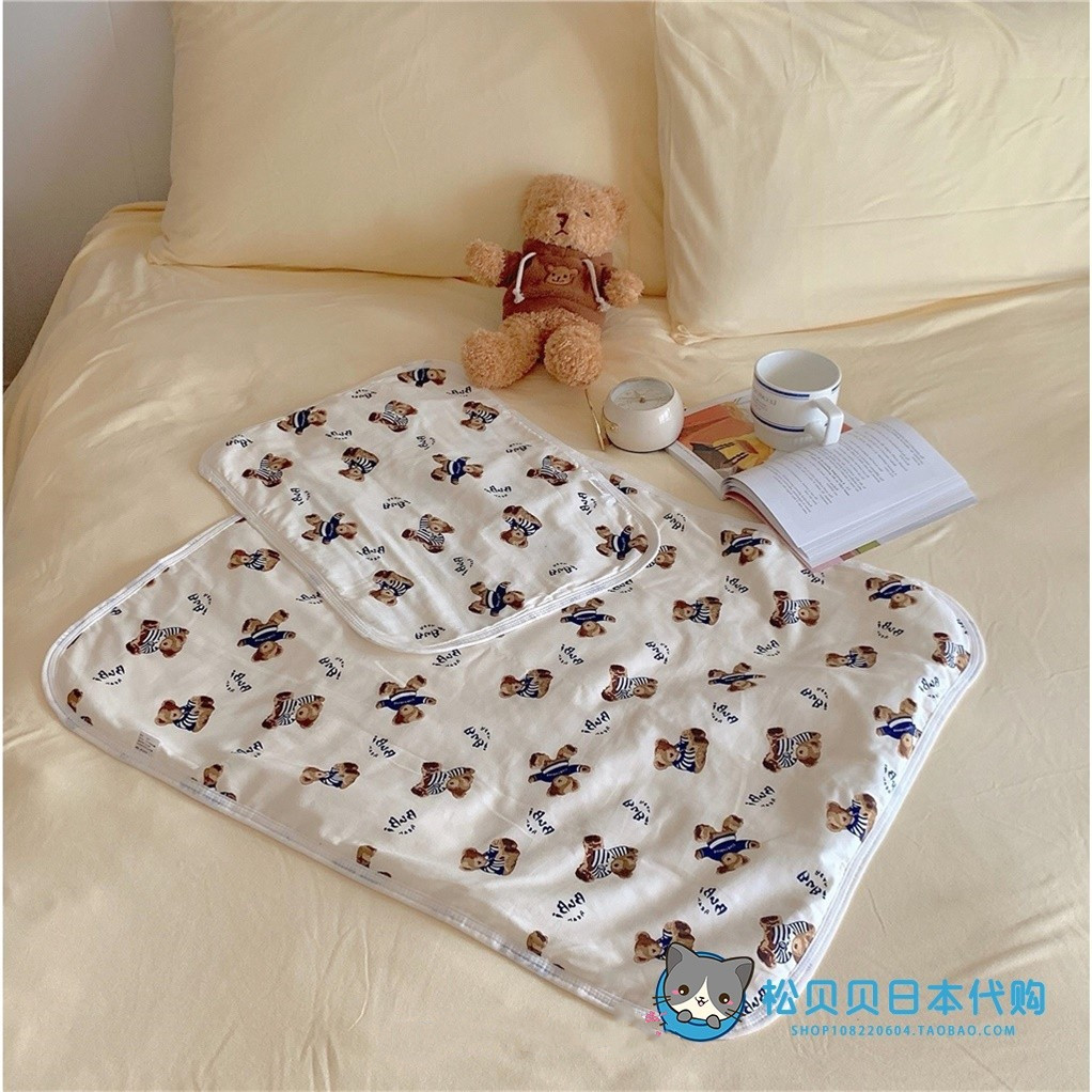 Japan Spot Cute Cartoon Small Bear Aunt Mat Dorm Room Physiological Period Mattress Pure Cotton Washable leakproof Urine Mattress